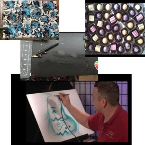 Single-action 22cc Siphon-feed Airbrush Spray Gun Set - 0.8mm Nozzle Air-Brush