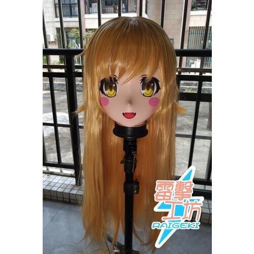 RAIGEKI MAKS 04) Resin 3/4 Head Female/Girl Kigurumi Anime Cosplay Masks Crossdress Japan Role Lolita Crossdresser DOLL BJD Cos