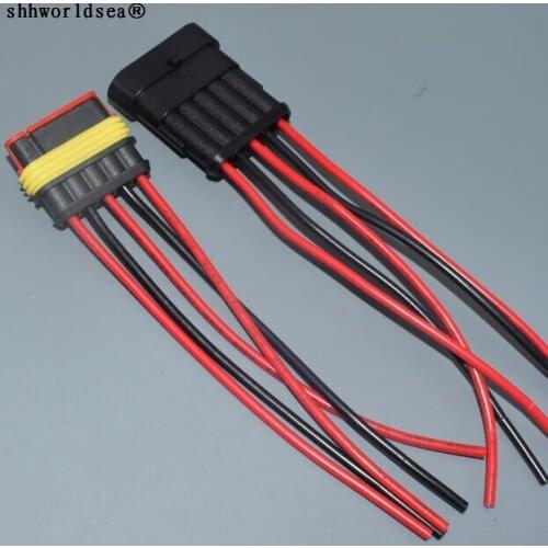 Shhworldsea 14cm 1.5mm 5pin Female Male Waterproof Electrical Wire Cable Automotive Connector Car Plug