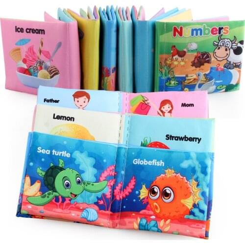 0-12 Months Baby Cloth Book Intelligence Development Soft Learning Cognize Reading Books Early Educational Toys Readings