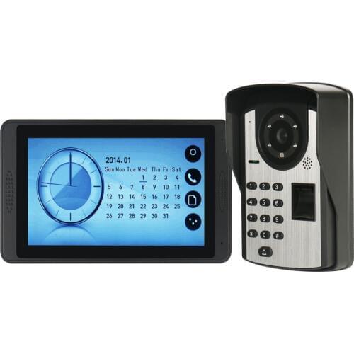 MOUNTAINONE Ultra-thin 7 Inch Touch Screen Video Door Phone Home Security Doorbell Support Max 32GB+700TVL HD IP55 FRID Camera