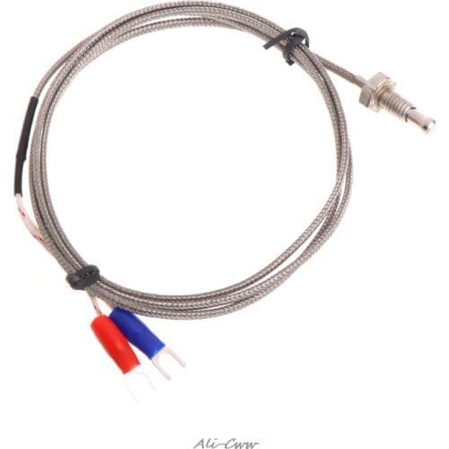 M6 Screw Probe K Type Thermocouple 1m Industrial Temperature Sensor Cable Wire