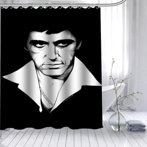 Godfather Shower Curtain 3D Waterproof Polyester Fabric Bath Curtain High Defintion Printing 12 Hooks For The Bathroom Gift