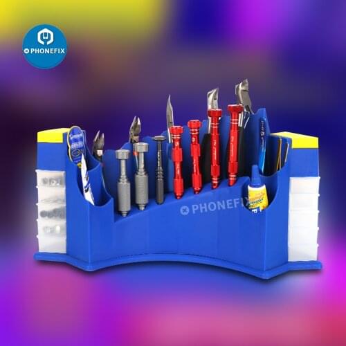Mechanic Multi-Grid Phone Repair Tools Storage Box Components Container For Screwdriver Tweezers Cutters Glue Organizer Case