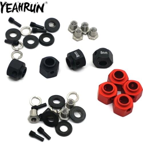 YEAHRUN TRX4 Hex Wheel Hub Adapter 8mm Thickness for 1:10 Traxxas TRX-4 RC Crawler Car Wheels Parts