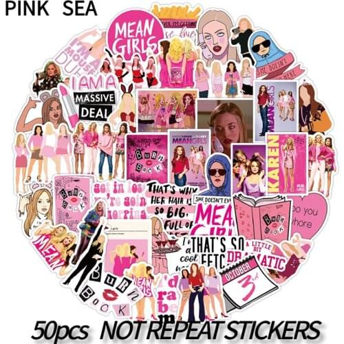 10/30/50Pcs/set Cartoon Mean Girls Tv Show Graffiti Mix Waterproof Stickers For Kids Diy Luggage Case Laptop Decal Skateboard