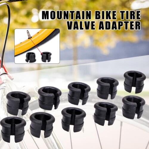 10pcs Mountain Bike American valve Adapter Convert To Presta Valve Inner Tube Adapters Rubber Plug Conversion Set Bicycle Parts