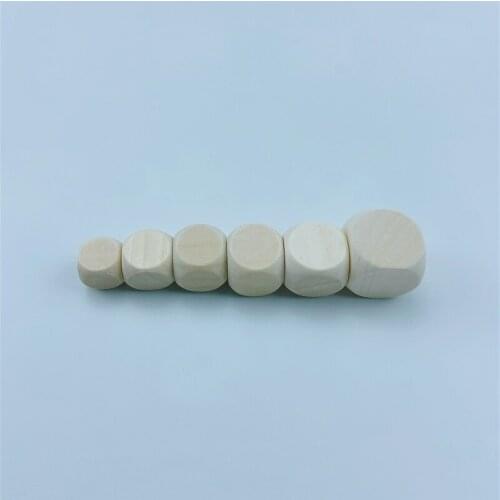 10pcs D6 6 Sided Blank Wood Dice For Party Family Printing Engraving DIY Games Printing Engraving Kid Toys Wood Cube Dices