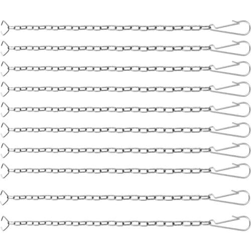 10 Pieces Toilet Handle Chain Stainless Steel Toilet Flapper Lift Chain Replacement Fits Most Toilet Flappers