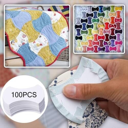 100Pcs Apple Core English Paper Board Quilting Templates Patchwork Mould For DIY Sewing Quilting Tools Paper Quilting Template60