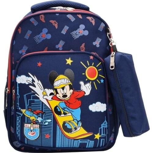 2 pieces of Disney Minnie New Kindergarten Schoolbag Pencil Bag Children Schoolbag Boys Girls Cartoon Schoolbag 2-6 Schoolbags