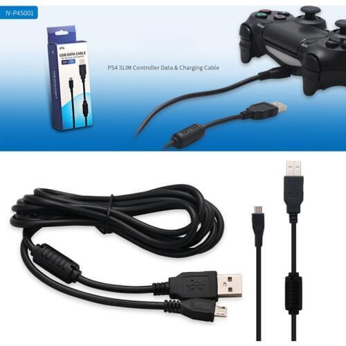 2 In 1 Micro Charging USB Data Cable Charger For Sony PS4 Slim Game Controller