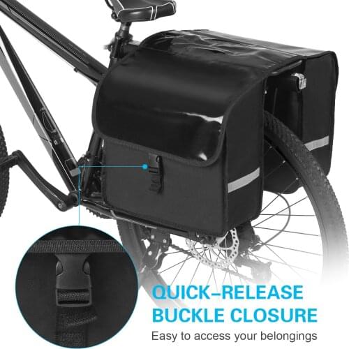 28L MTB Bicycle Carrier Bag RainproofBike Trunk Bag Luggage Pannier Back Seat Bag Double Side Cycling Bycicle Bag Durable Travel