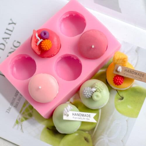 DIY 3D Silicone Mold for Candle Making Creative Baking Cake Decoration Macaron Candle Molds