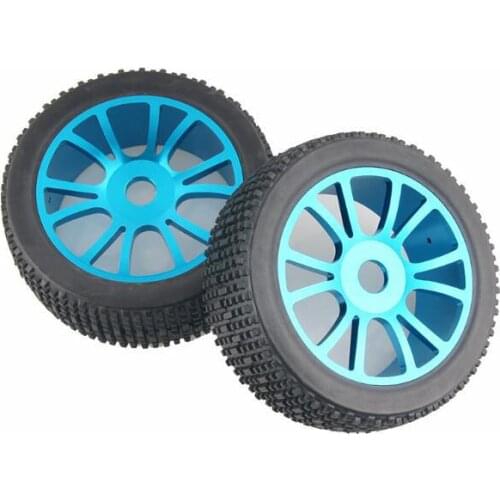 4pcs 1/8 Buggy tires OFFROAD tyres with Aluminium alloy wheel hub fit for HSP NANDA Kyosho HPI FS RC Car model 112mm