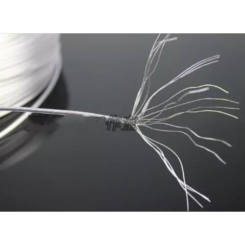 5M 0.75 Square PTFE Silver-Plated Wire High Temperature Wire Transparent Power Supply Transformation line Machine Inter Cable