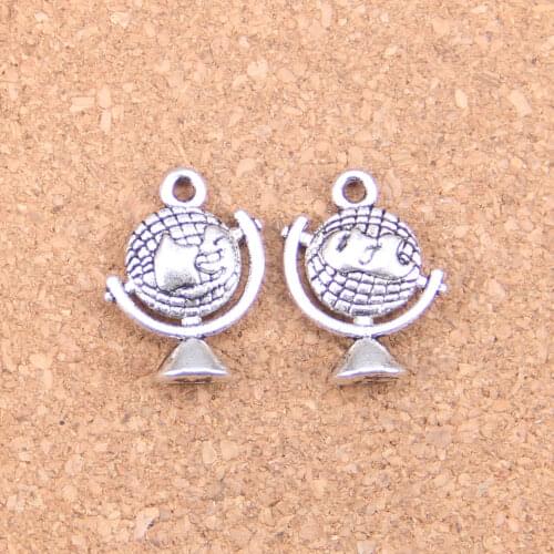 10pcs Charms earth globe planet 21x15mm Antique Pendants,Vintage Tibetan Silver Jewelry,DIY for bracelet necklace