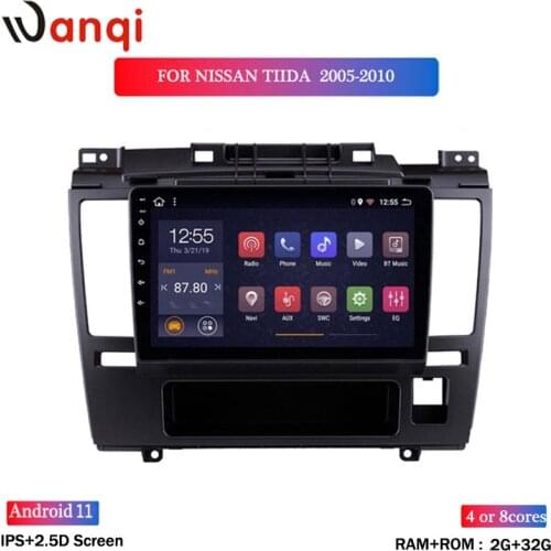 Wan qi 2G RAM 32G ROM 9 inch HD Touchscreen Android 8.1 for Nissan Tiida 2005-2010 with WIFI Bluetooth Music USB