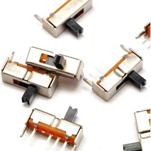 Free shipping 100PCS SS13D07 SS13D07G4 3 Position SPDT 1P3T 6 Pin PCB Panel Mini Vertical Slide Switch best quality