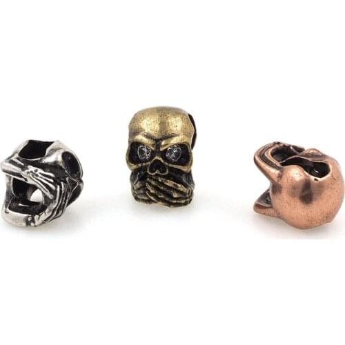 Retro Hands Cover Mouth Skull Between Beads, Bead Charm, DIY Jewelry Bracelet Necklace Production Supplies 13.3x8x9.5MM