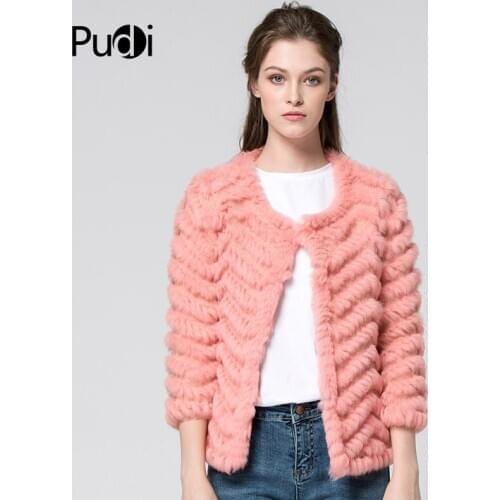 CR003 new autumn women candy color real rabbit fur coat vest The kintted free shipping black 5colors