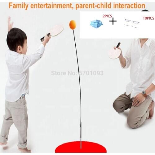 Kids ping pong set children table tennis training set without table elastic flexible shaft family fun game ping pong