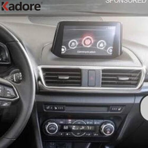 For Mazda 3 M3 Axela 2017 2018 ABS Matte Dashboard AC Air Conditioning Outlet Cover Ring Warning Light Switch Cover Trim 1pcs