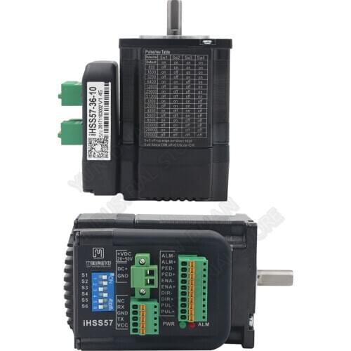 JMC Integrated NEMA23 57mm 1Nm 36VDC 1500rpm 2Phase DSP Hybrid closed loop Motor Driver Encoder All- in- one easy Servo