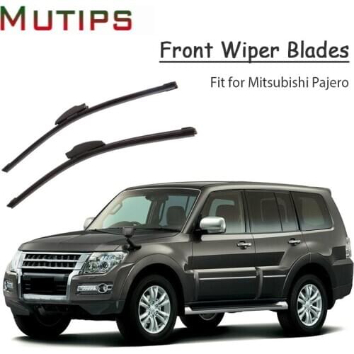 1Set Rubber Car Front Wiper Blade Kit For Mitsubishi Pajero V60 V80 2015 2014-2003 Windscreen Original Replace Strip Accessories