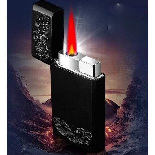 Smooth Surface Loud Sound Creative Ultra-thin Steel Tone Metal Windproof Lighter Smoke Accessories Regalos Para Hombre Originale