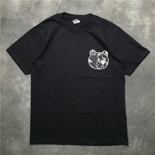 Line New 2020 Men Bear Skull gentleman T Shirts T-Shirt Hip Hop Skateboard Street Cotton T-Shirts Tee Top kenye S-XXL #K46