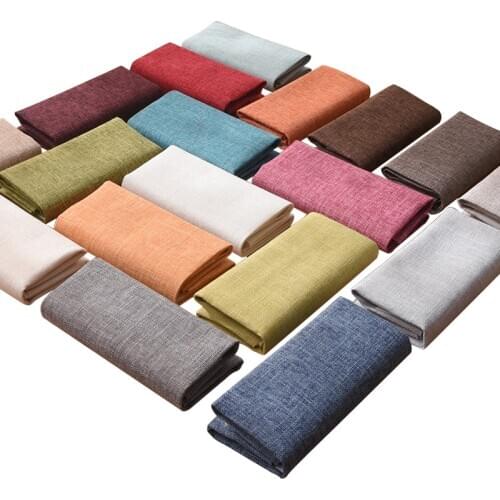 Linen Cotton Fabric Cloth For Patchwork Quilting Plain Fabrics DIY Bags Curtain Tablecloth Handmade Sewing Textile Materials
