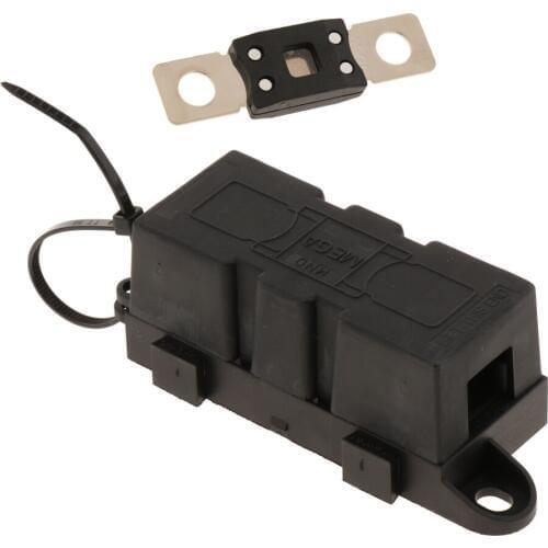 MEGA Bolt-down Fuse 250A + MEGA Fuse Block with Cover for Marine, Truck, Boat, Van, Motorhome, Car (Hole Center 2.0inch)