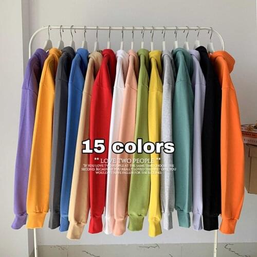 2021 Mens Cotton Loose Clothes Pullover Solid Color Hooded Hoodies 15 Colors Casual Oversized Sweatshirts Cargo Pocket Coats