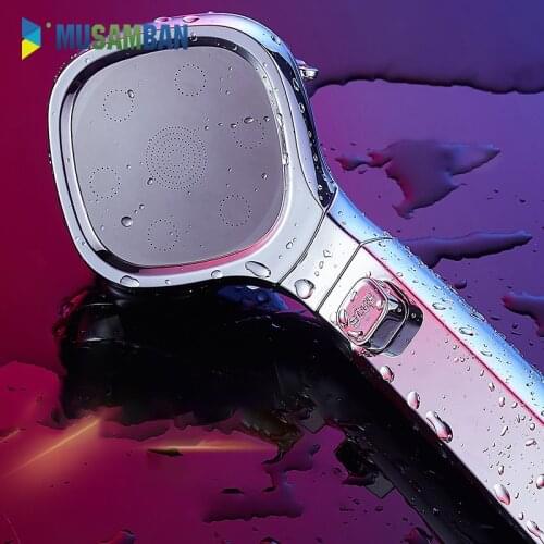 MUSAMBAN Pressurized Shower Head High Pressure Hand Shower Gun Gear Sprayer Free Bracket Adjustable Bathroom Accessories Set