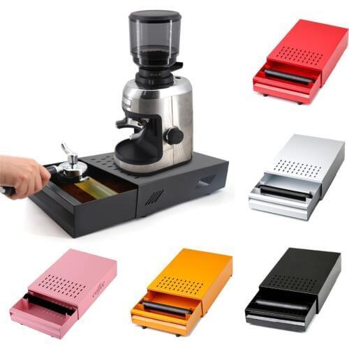 Professional Stainless Steel Coffee Espresso Grounds Residue Knock Box Drawer Style for Barista Coffee Bar Grounds Container
