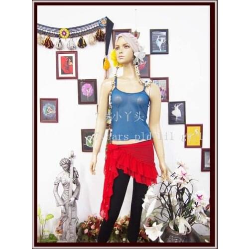Transparent thin belly danc vest top C923