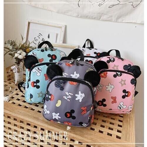 Disney Cartoon Backpack For Baby Boys Girls Minnie Mickey Mouse Children Lovely Schoolbag Kindergarten Schoolbag Kids Gift