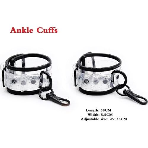 Transparent Bondage Set Handcuffs Sex Toys for Women with Bdsm Mask Adults Game for Couples Bdsm Sexy Bondage Fetish