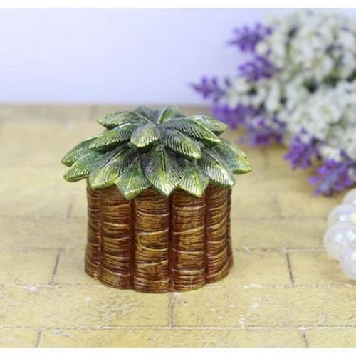Silicone Mold Coconut Tree Ornaments Storage Box European American Jewelry Box Food Grade Mold Silica Gel Aroma Stone Moulds 001