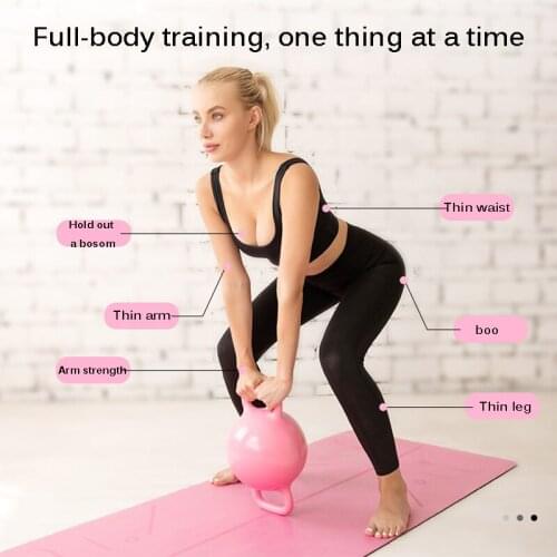 Yoga Fitness Kettle Bell Massage Fitness Handle Portable Anti Pressure Dumbbell Exercise Ball Massage Ball Sports Balls