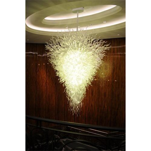 Style Chandelier Living Room Lights Beautiful White Glass Art Lighting