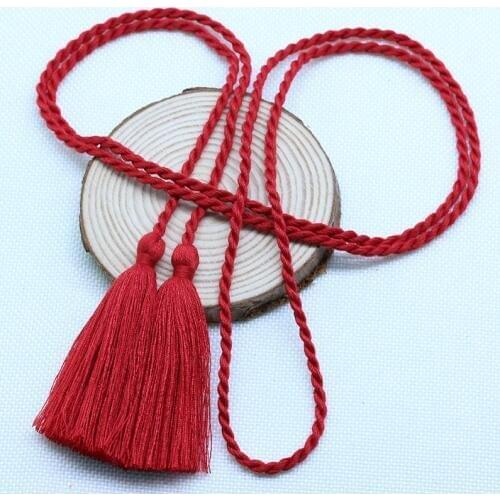 3-15Pcs 134cm Polyester Cotton Long Rope Double-end Tassel Fringe DIY Craft Garment Sewing Accessories Decor Curtain Fringe Trim