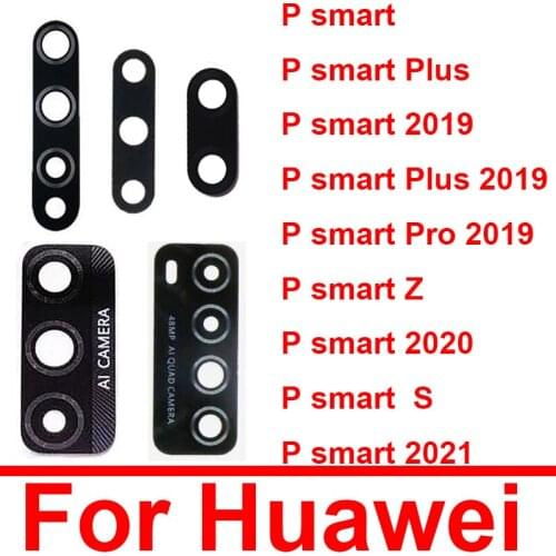 Rear Back Camera Glass Lens For Huawei P Smart Plus Pro Z S 2019 2020 Camera Glass Lens + Sticker Repair Parts Replacement