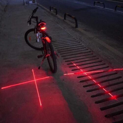 WasaFire 5 LED Bicycle Tail Rear Light 2 Laser Bike Taillight 7 Modes Night Safety Warning Cycling Flashlight Bike Accessories