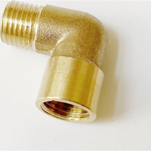 1/8" 1/4" 3/8" 1/2" 3/4" BSP Male To Female Thread 90 Degree Elbow Brass Pipe Fitting Adapter Coupler Connector