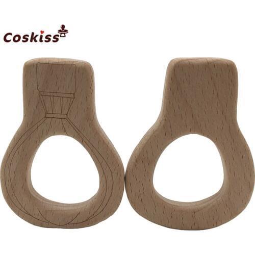 10pcs Baby Teether Hot Air Balloon Pendant DIY Jewelry Pendants baby teething toys BPA Free Pacifier Wooden Teether