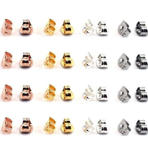 100pcs Lot Stainless Steel Hard Earring Backs Butterfly Ear Back Stud Earrings Care Cap Womens DIY Jewelry Making Supplies