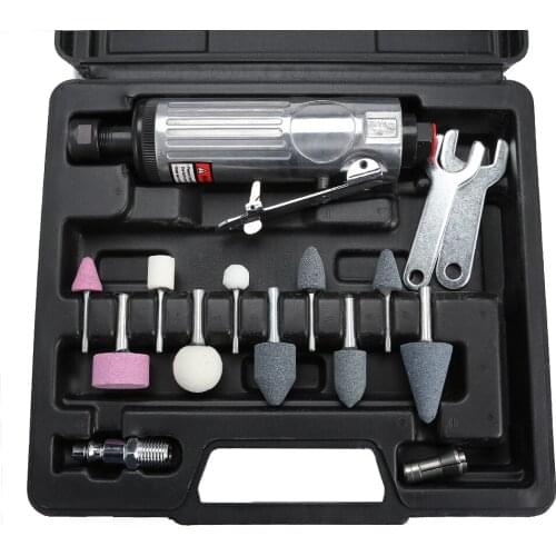 WAERTA 14pcs Air Compressor Die Grinder Grinding Polish Stone Kit Rotary Pneumatic Tools Air Grinder Mill Engraving Tools Kits