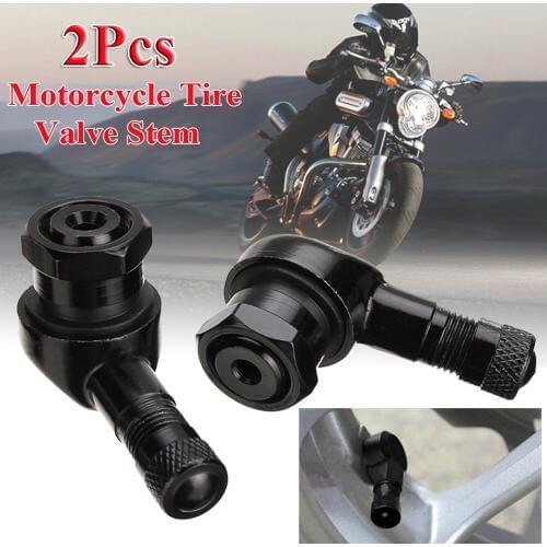 2PCS 11.3mm CNC Motorcycle Wheel Valve Stem 90 Degree Angle Wheel Tire Tubeless Valve Stems Universal